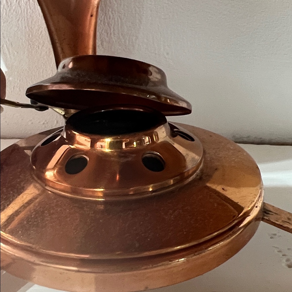 Vintage Copper Chafing Dish with Brass Accents FREE SHIPPING on this item! - Picture 2 of 3